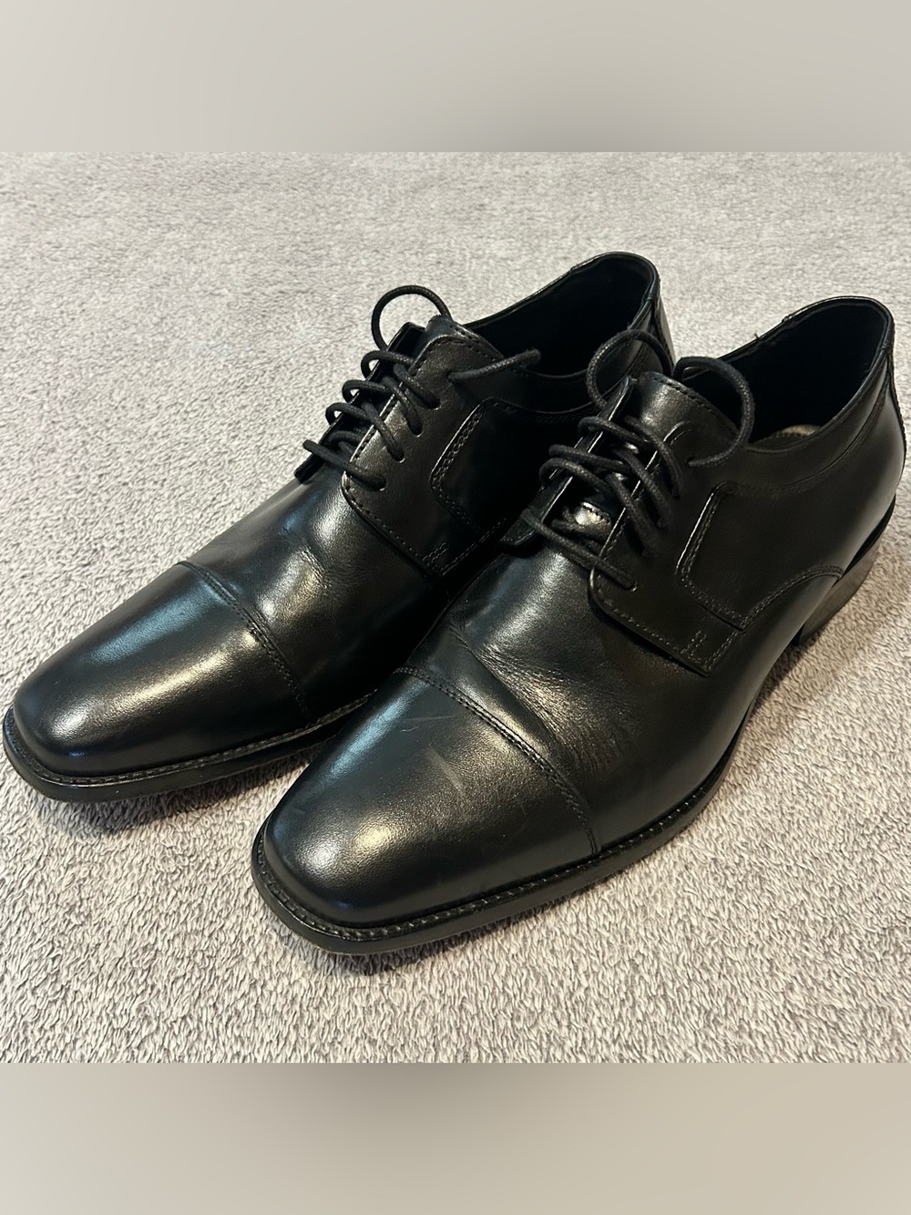 J Murphy Johnston And Murphy Novick Cap toe Oxford Shoes Size 9.5 Mens Black